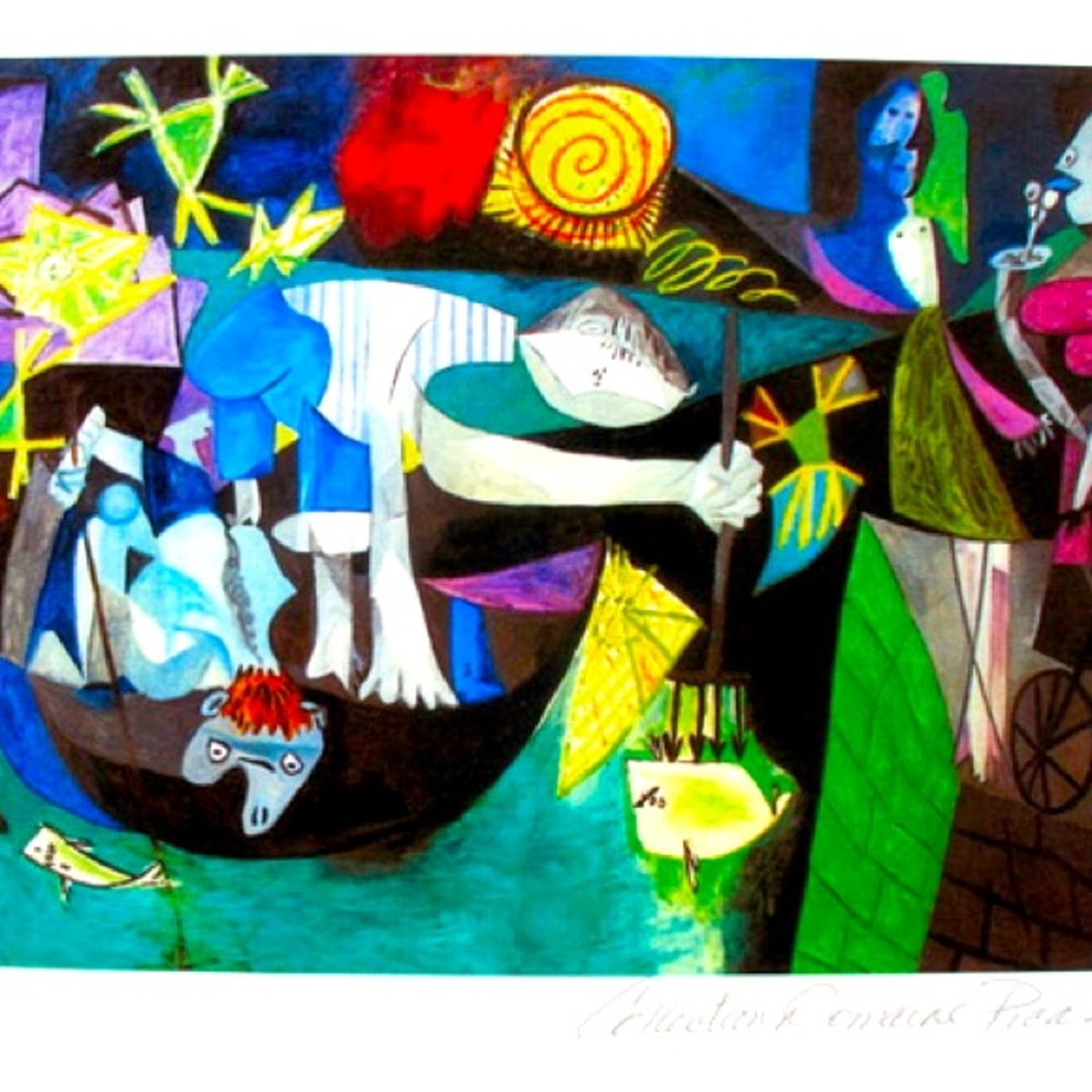 Pablo Picasso NIGHT FISHING AT ANTIBE Estate Signed & Numbered Giclee 10” x 14